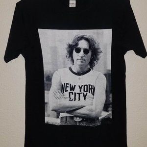 New "John Lennon NYC Portrait" Graphic T-Shirt Small–3XL